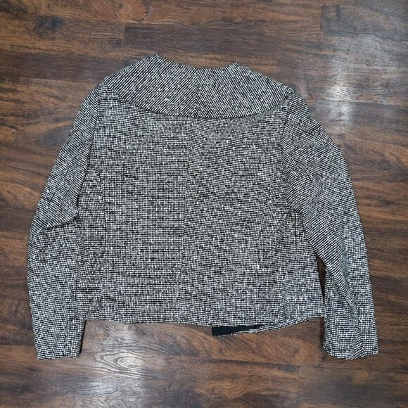 Escada Tweed Long Sleeve Collared Single Breasted Office Work Blazer Gray 44 - Picture 4 of 16